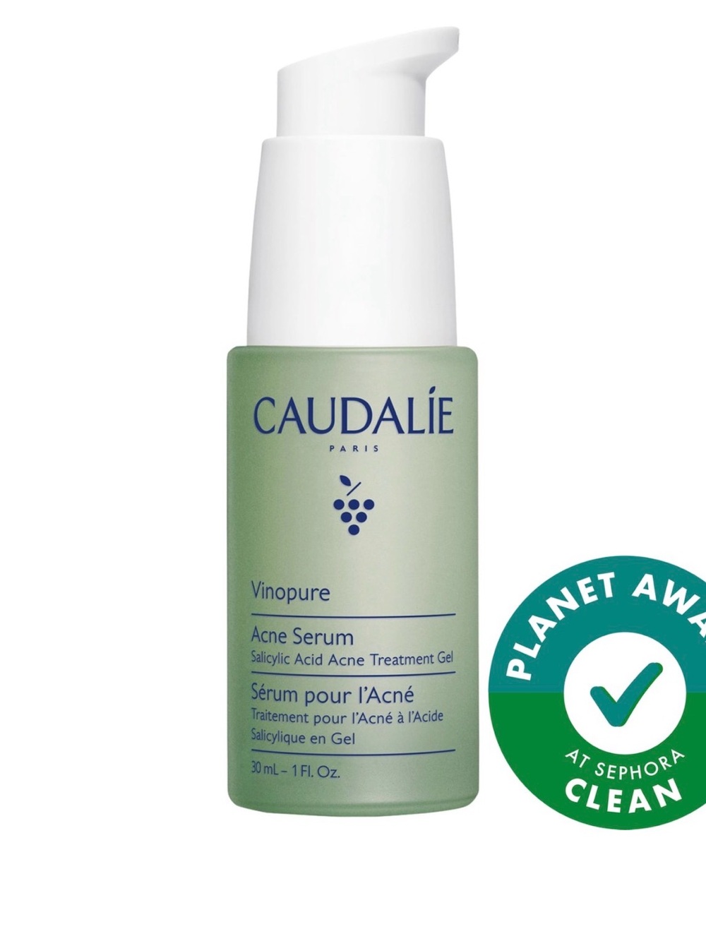 Caudalie Vinopure Acne Serum – Green and White Bottle